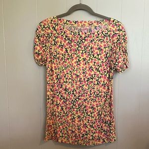 Lilly Pulitzer Yellow Print Top